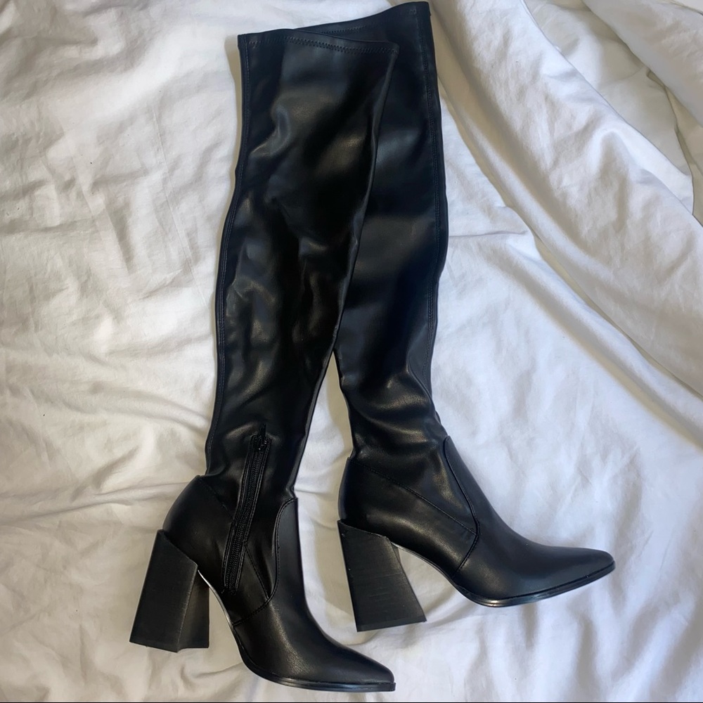 STEVE MADEEN thigh booties 6.5
